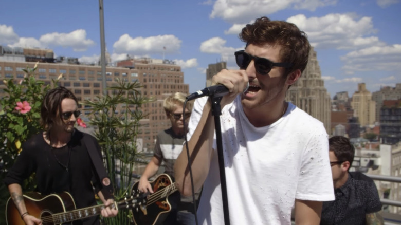 Jackson Guthy performing with North of Nine