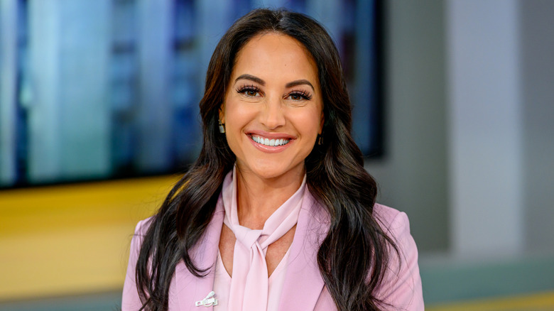 Closeup of Emily Compagno smiling at Fox Studios