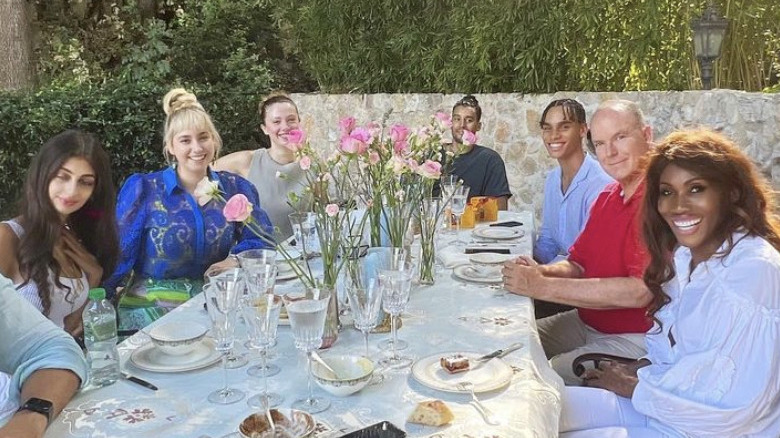 Alexandre with family at meal