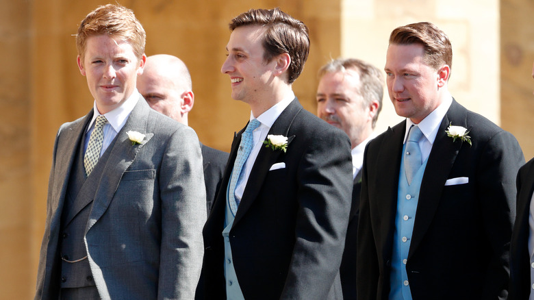 Hugh Grosvenor walking with peers