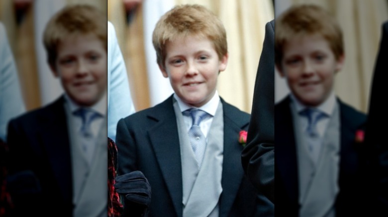 Young Hugh Grosvenor smiling in tux