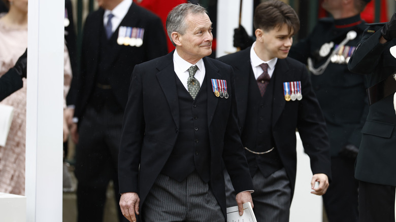 Samuel Chatto walking with his father