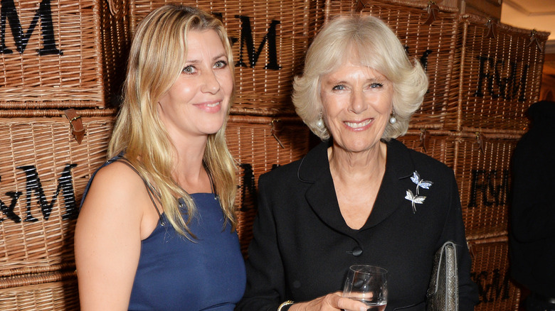 Sara Parker Bowles and Queen Camilla, smiling