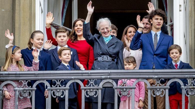 Queen Margrethe and royal family