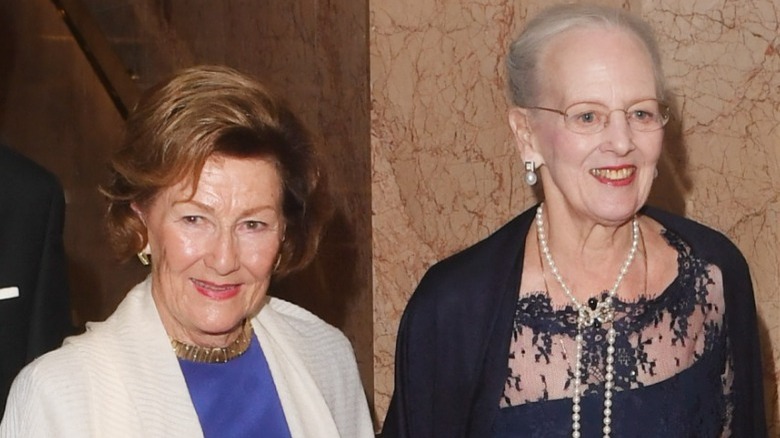 Queen Margrethe and Queen Sonja