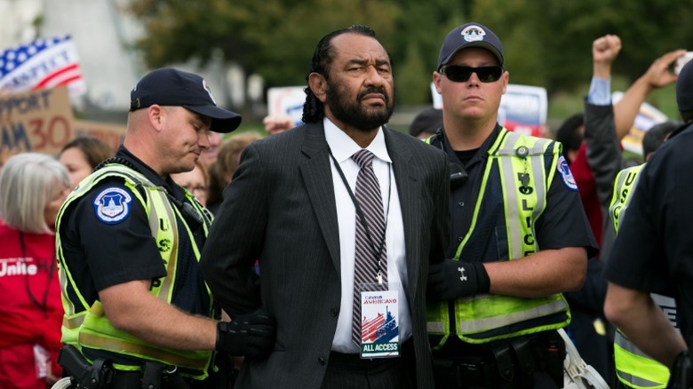 Rep. Al Green is arrested while protesting for immigration reform in Washington, DC (2013)