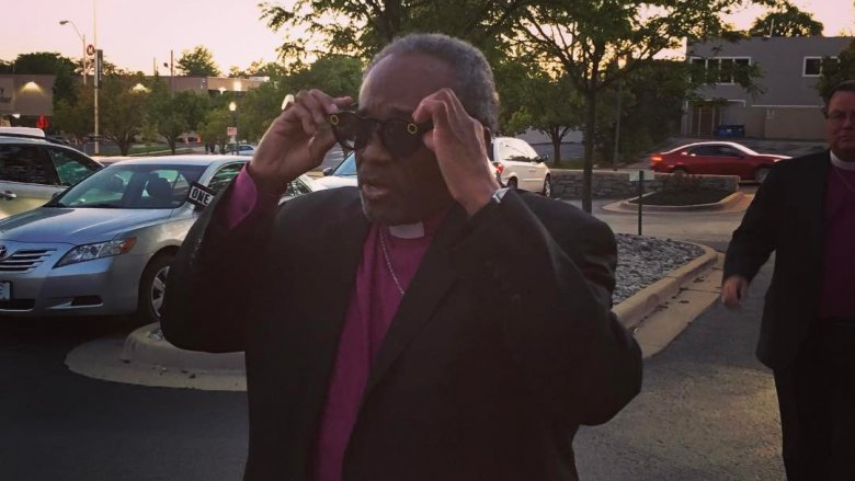 Reverend Michael Curry with sunglasses