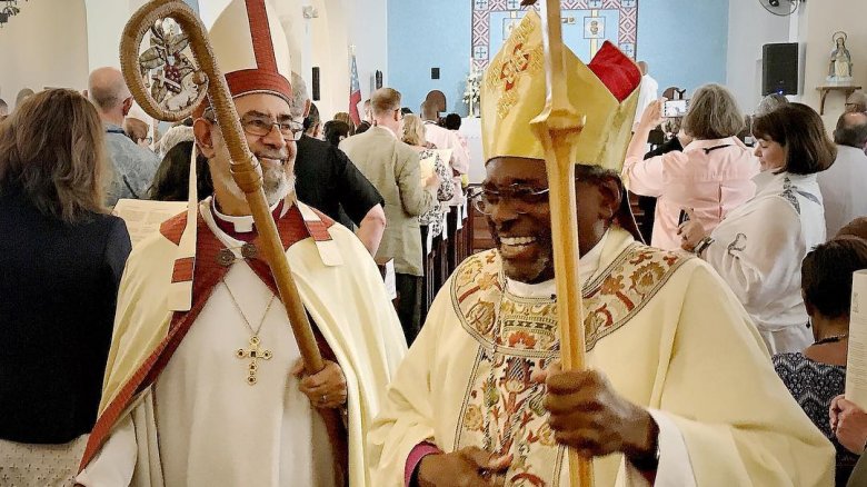 Reverend Michael Curry laughing