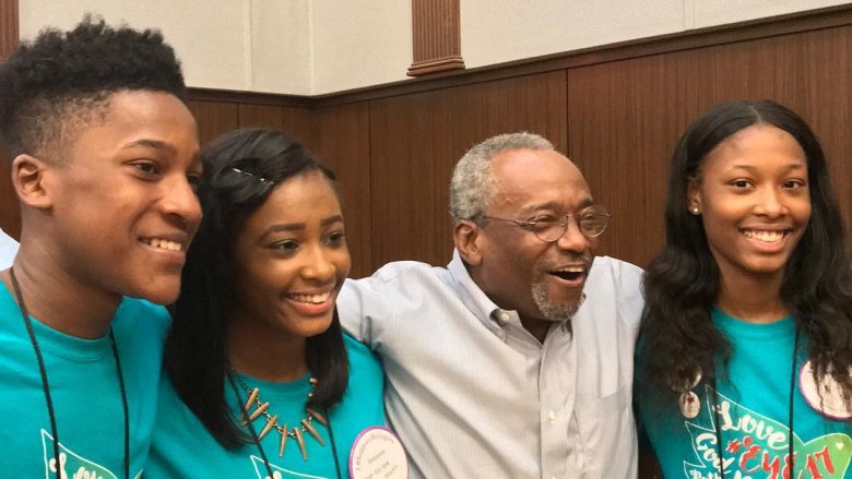 Reverend Michael Curry with youth