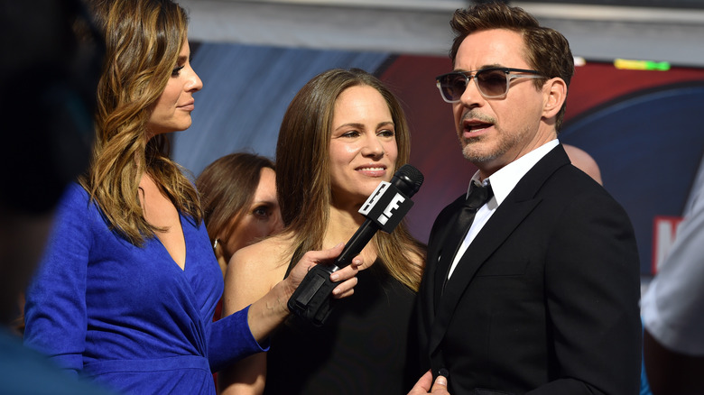 Susan and Robert Downey Jr. answering questions