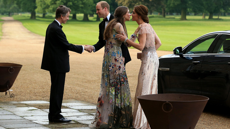 David Cholmondeley & Rose Hanbury greeting the Prince and Princess of Wales