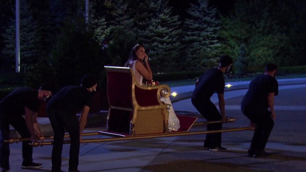 Victoria Larson making her entrance on The Bachelor