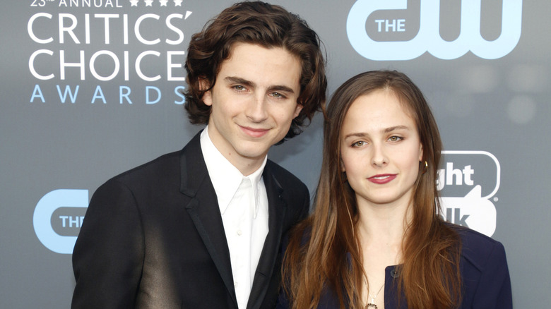 Timothee Chalamet and Pauline Chalamet at the 23rd Annual Critics' Choice Awards