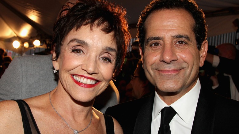 Brooke Adams and Tony Shalhoub smiling together