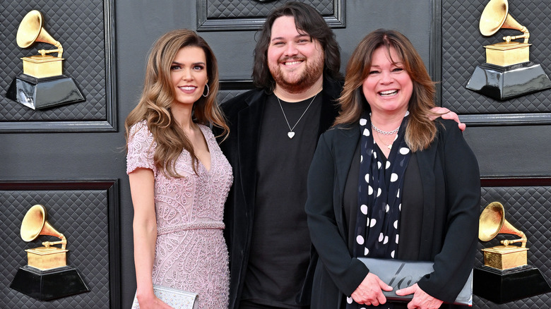 Andraia Allsop, Wolfgang Van Halen, and Valerie Bertinelli smiling