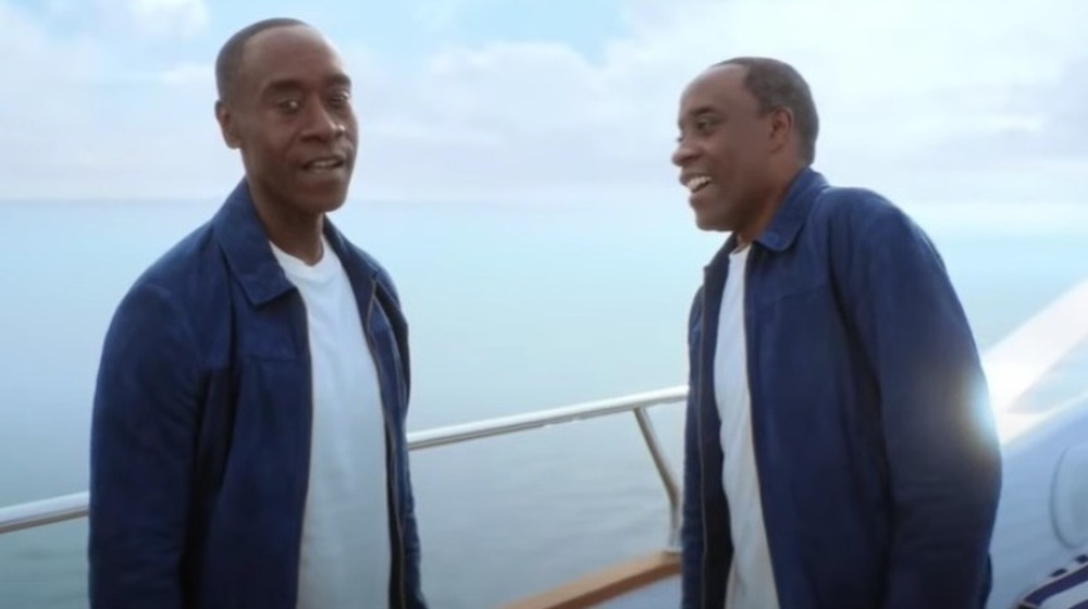 Don Cheadle and brother Colin on yacht