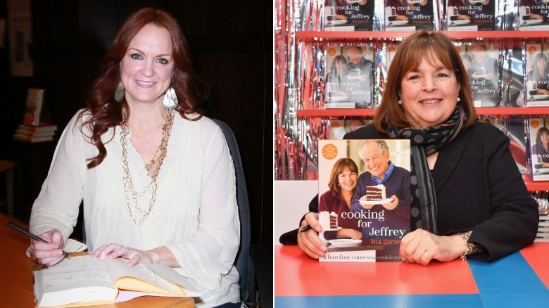 Ree Drummond, Ina Garten with their books