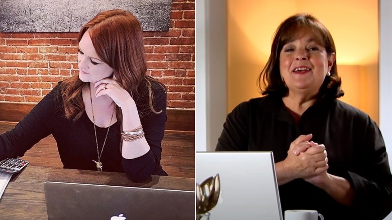 Ree Drummond, Ina Garten at their computers