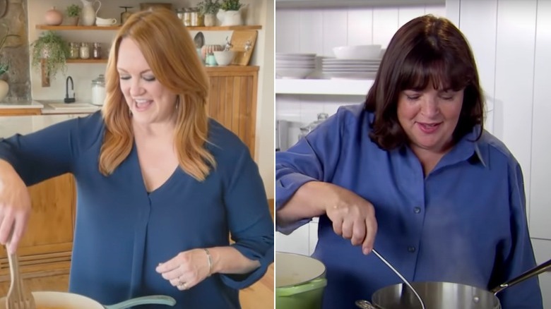 Ree Drummond, Ina Garten stirring