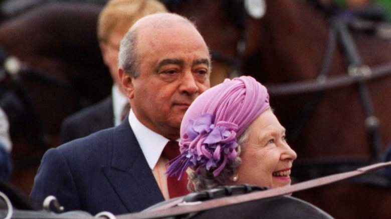 Mohamed Al-Fayed and Queen Elizabeth II