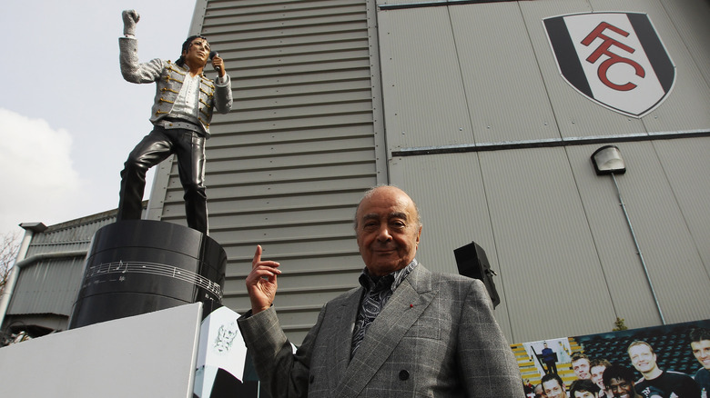 Mohamed Fayed and his Michael Jackson statute