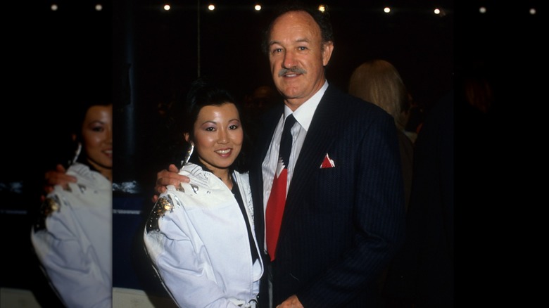 Betsy Arakawa and Gene Hackman smiling together