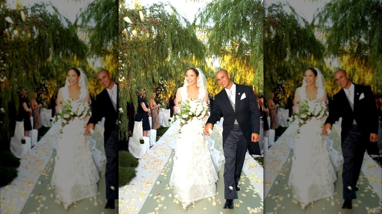 Jennifer Lopez and Cris Judd at their wedding 