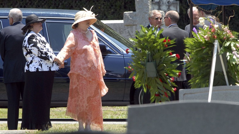 John Ramsey at Patsy Ramsey's funeral