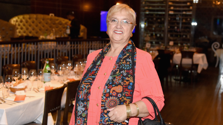 Lidia Bastianich poses in a restaurant.