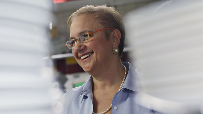 Lidia Bastianich poses in the kitchen of Felidia.