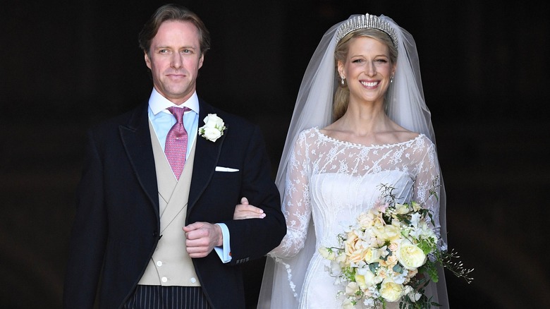 Thomas Kingston and Lady Gabriella Windsor on their wedding day