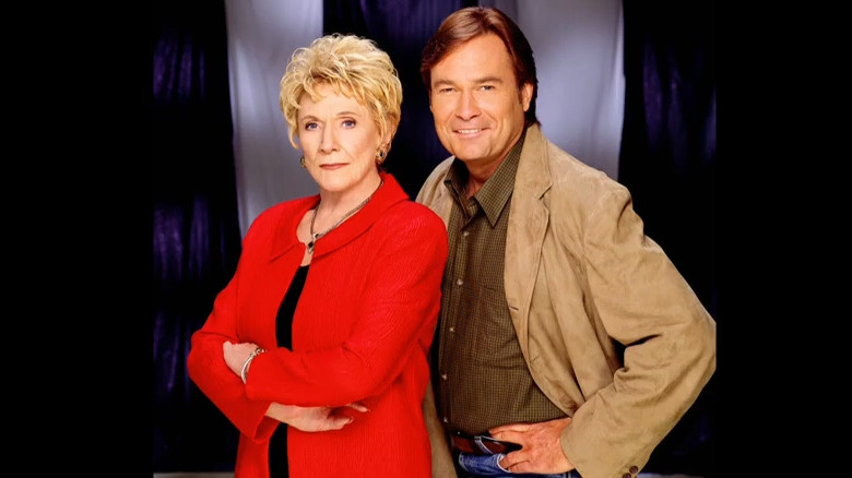 Beau Kazer and Jeanne Cooper posing