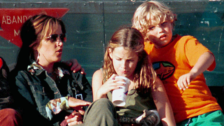 Lisa Presley with kids