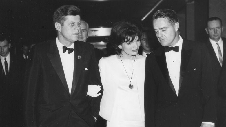 President Kennedy, First Lady Kennedy, and Sargent Shriver