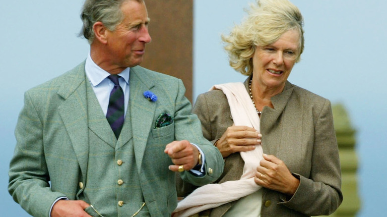 Charles and Camilla walking