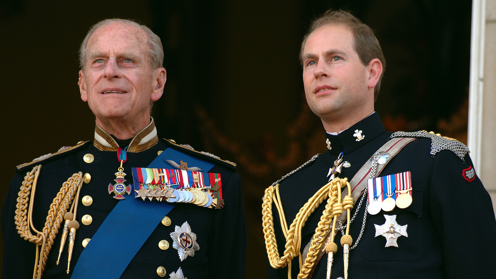 Prince Philip and son Prince Edward