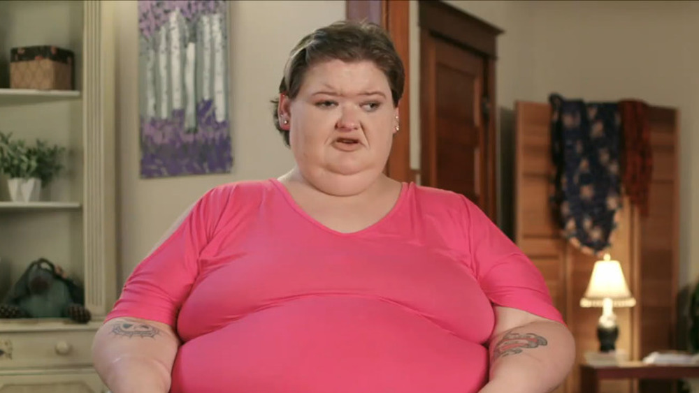 1000-lb Sisters star Amy Slaton during an interview on the show