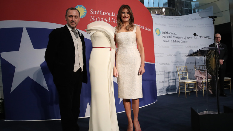 Hervé Pierre and Melania Trump inaugural gown Smithsonian