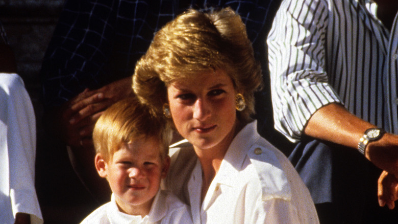 Princess Diana and young Prince Harry