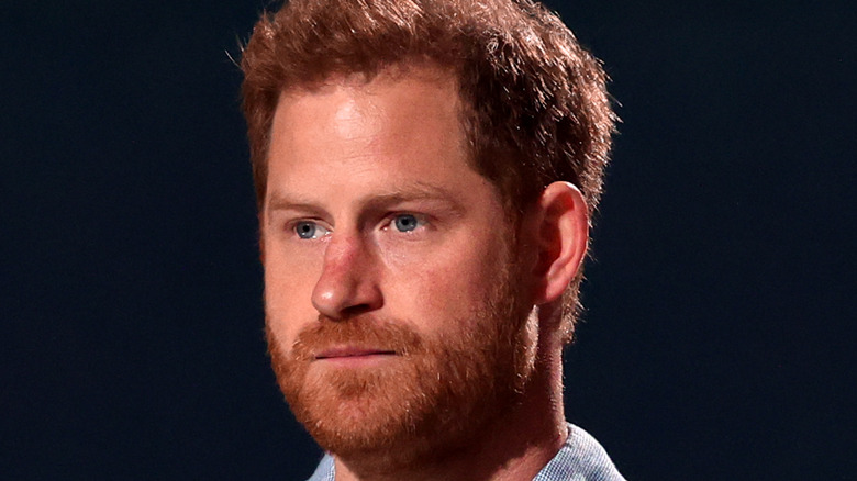 Prince Harry looking into the distance