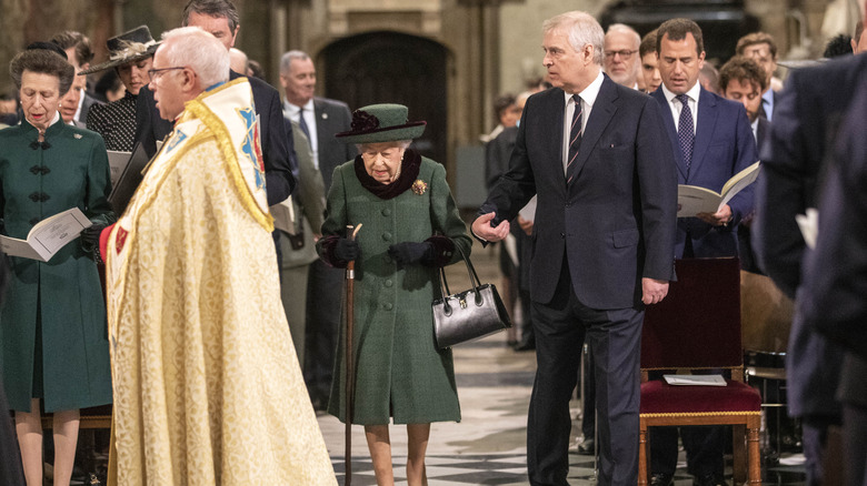 The Queen with Prince Andrew