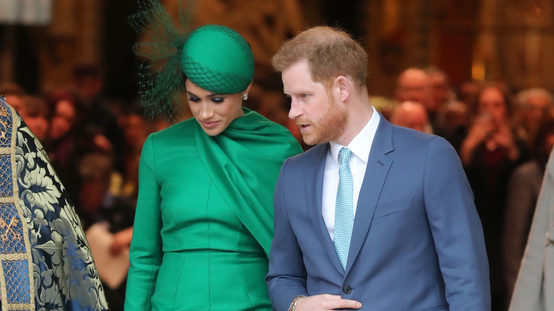 Meghan Markle and Prince Harry walking