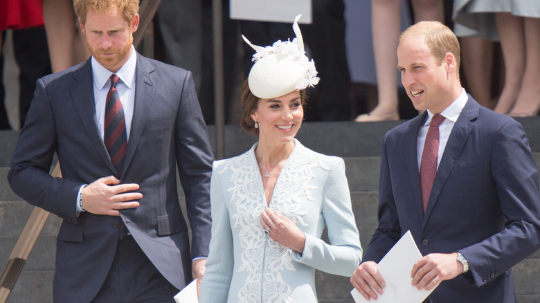 Prince Harry, Kate Middleton and Prince William attend an event in their finery