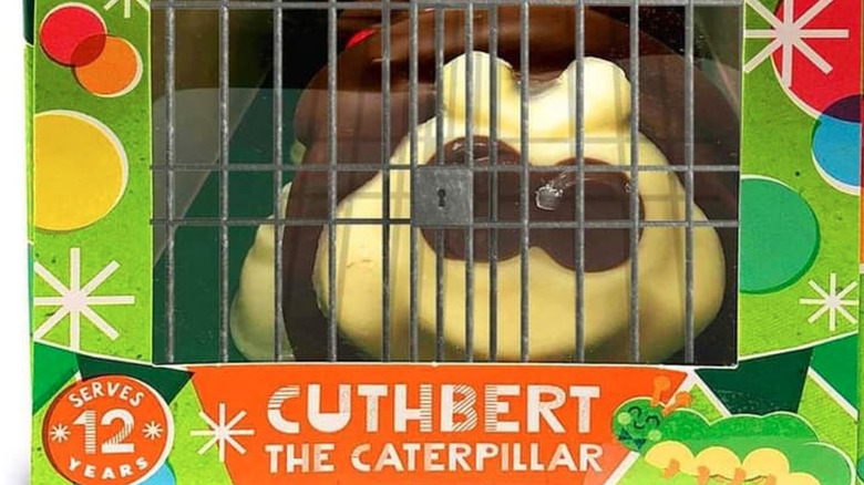 Aldi's Cuthbert the Caterpillar cake behind bars
