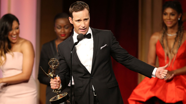 Mike Richards accepting Daytime Emmy Award in 2016