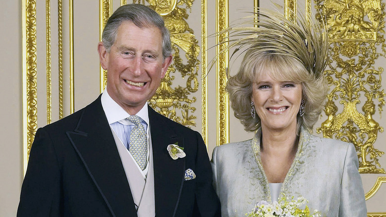 King Charles and Queen Camilla on wedding day