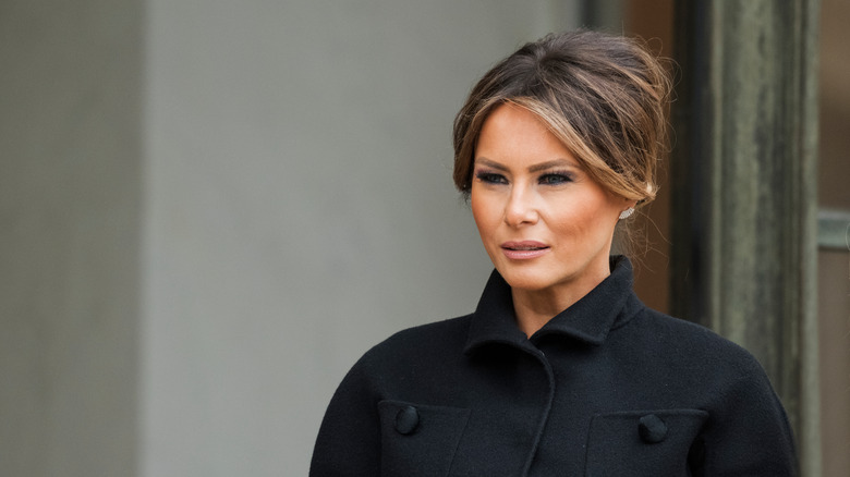 Melania Trump unsmiling