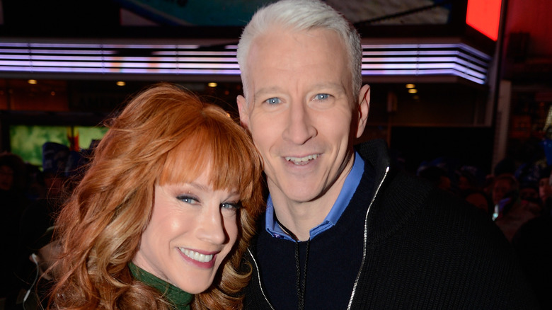 Anderson Cooper and Kathy Griffin smiling 