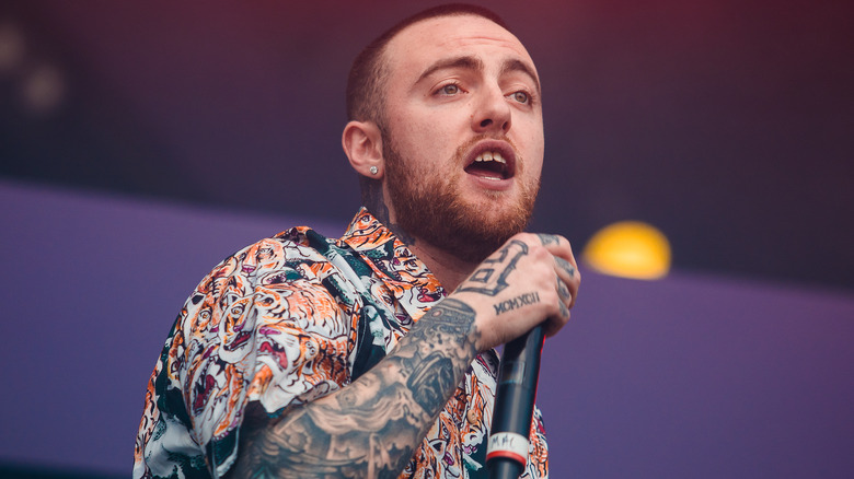 Mac Miller performing in 2018