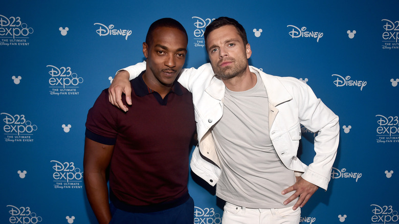 Anthony Mackie & Sebastian Stan posing